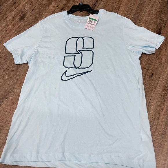Nike Other - Nike Light Blue Graphic T-Shirt for Men size xl